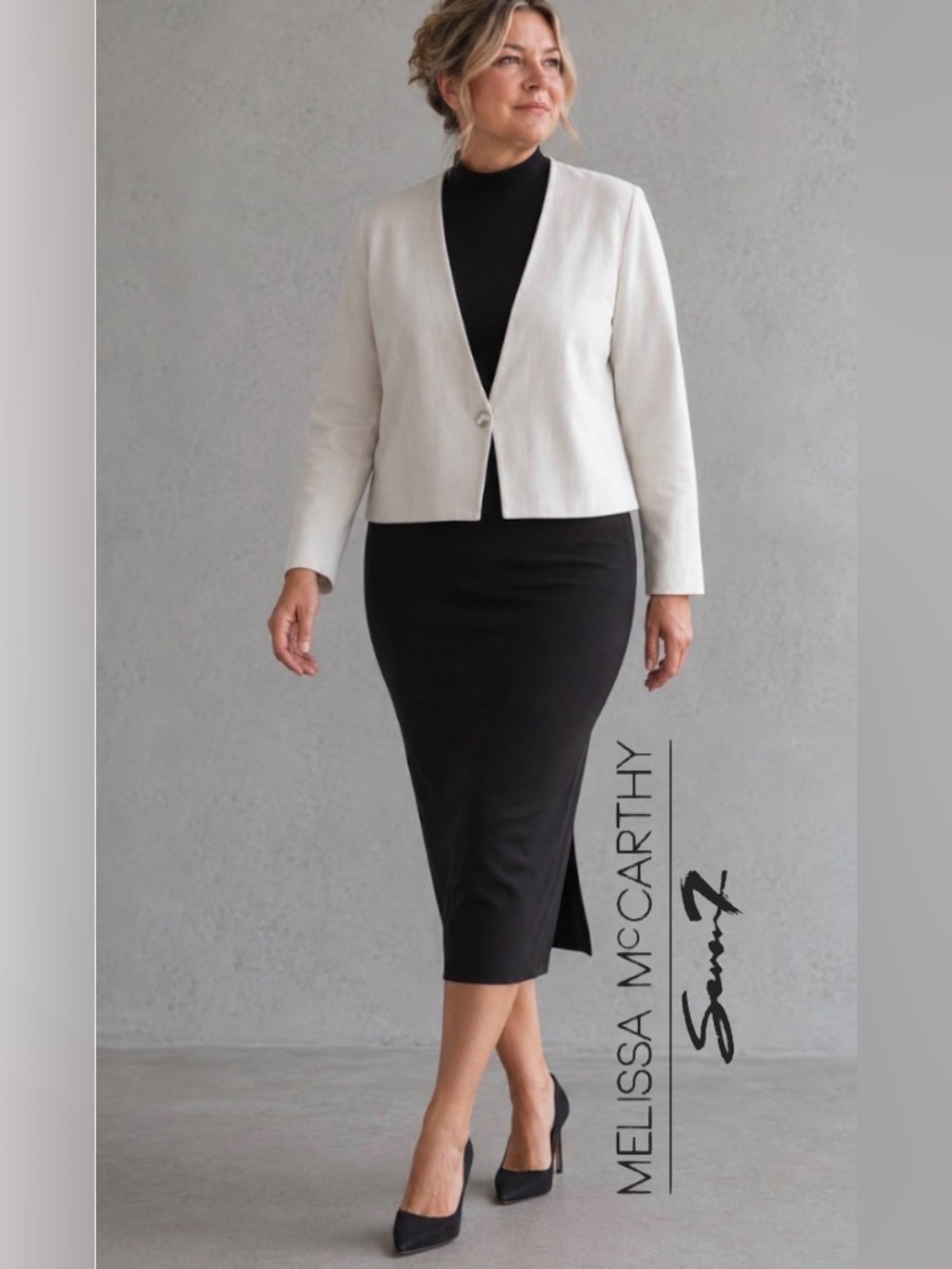 4X Melissa McCarthy Black Ponte Pencil Skirt